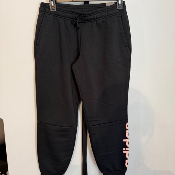 NWT - Adidas Fleece Joggers with Salmon ish Logo size L Slim, Normal Length - Picture 5 of 8